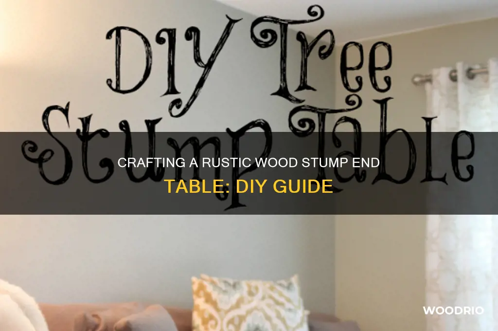 how to make your own wood stump end tabl