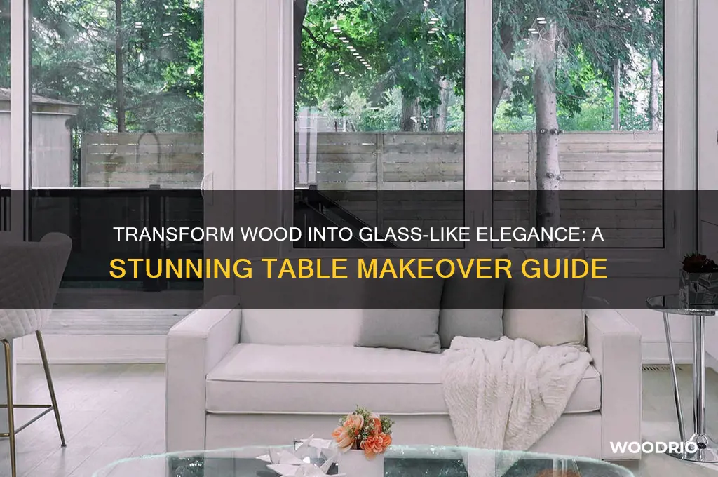 how to make your wood look like glass table