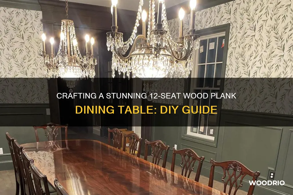 how to make12 seat wood plank table