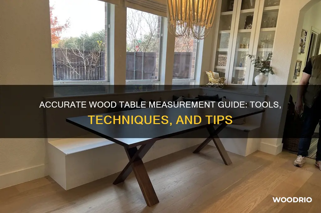 how to measure a wood table
