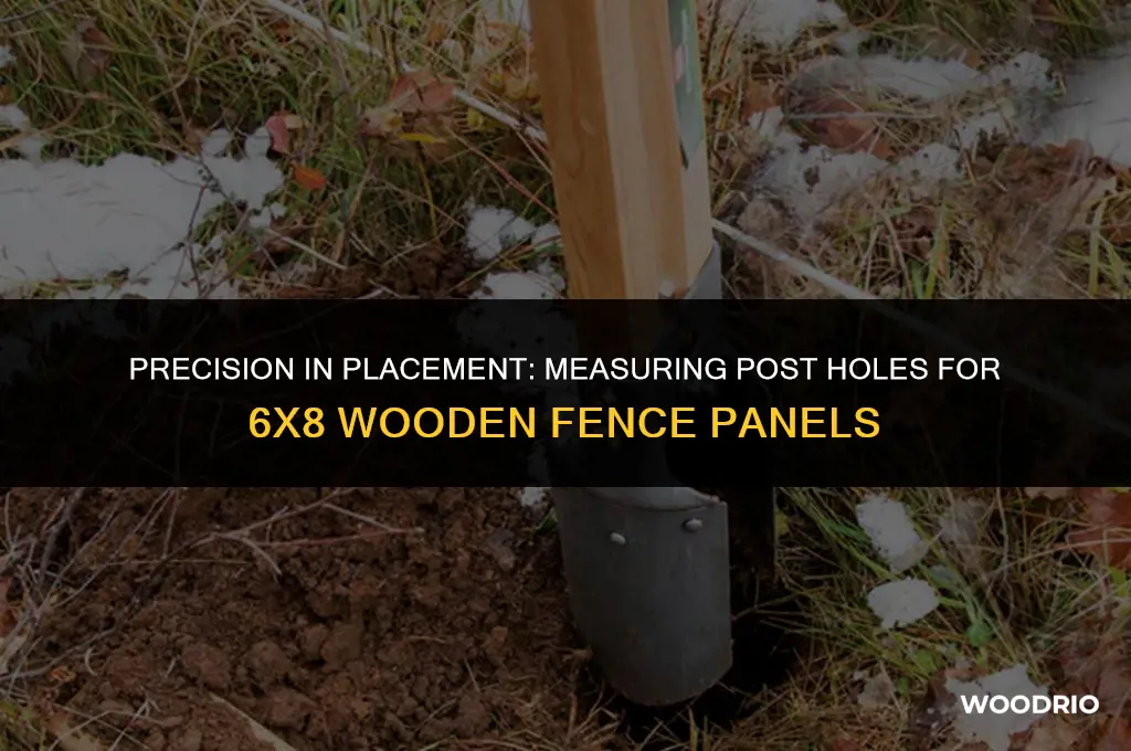 how to measure post holes for 6x8 wooden fence panels