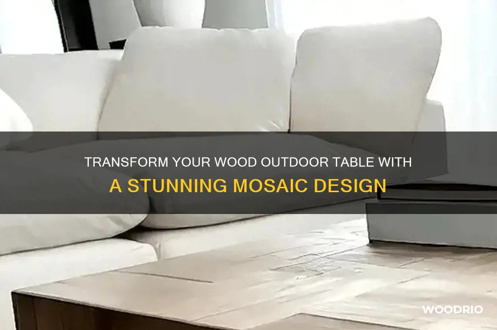 how to mosaic a wood outdoor table