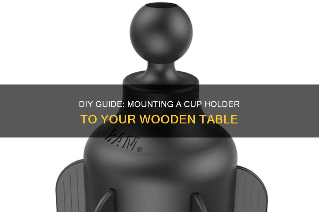 how to mount cup holder to wooden table