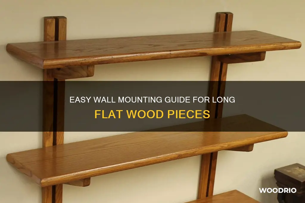 how to mount long flat pice of wood to wall