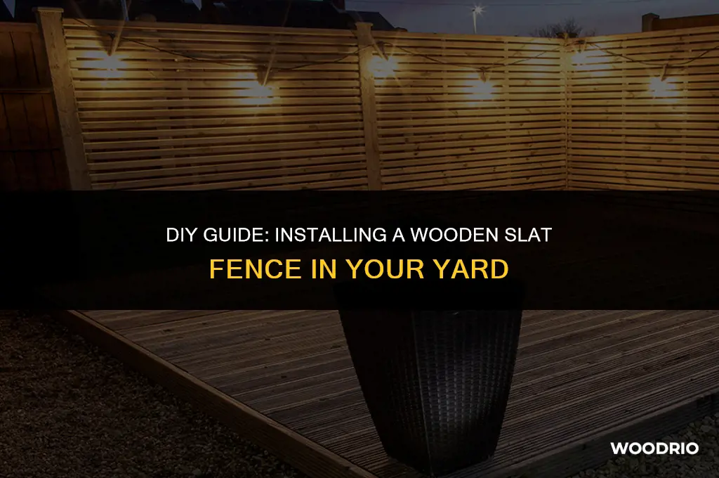 how to mount wooden slat fence