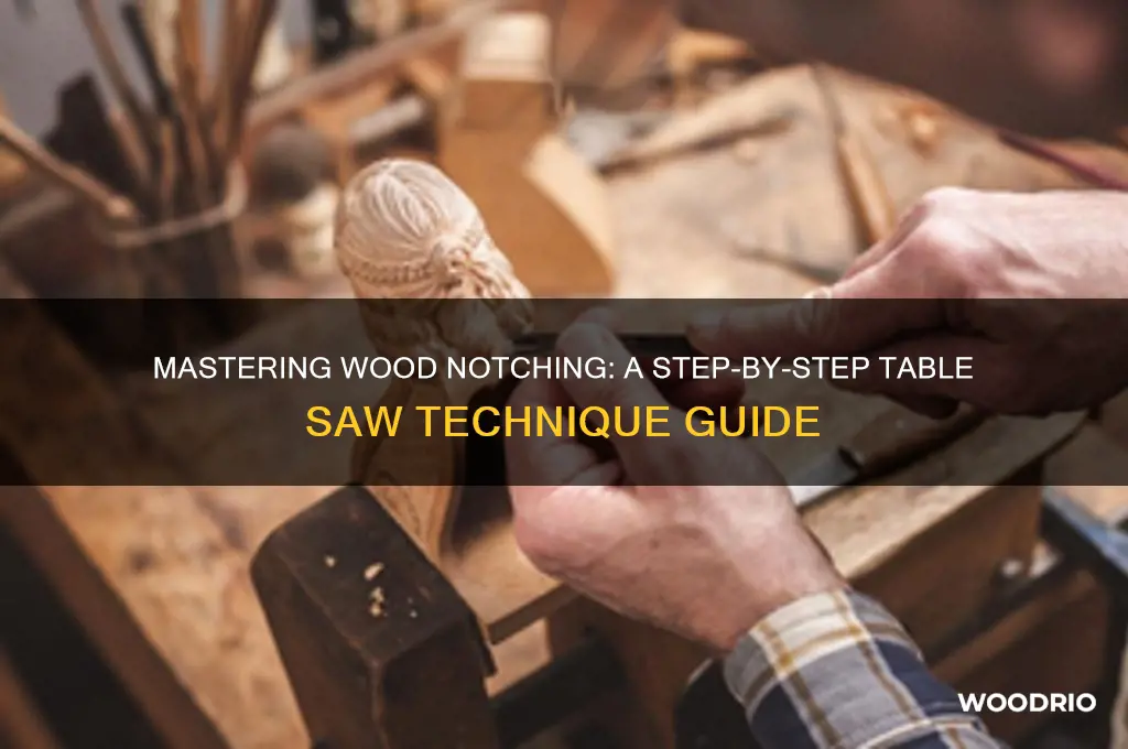 how to notch out wood with table saw