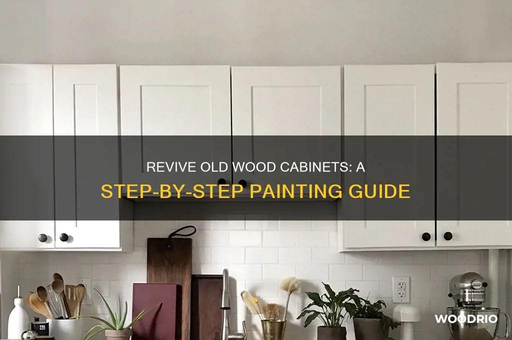 how to pain over old wood cabinets