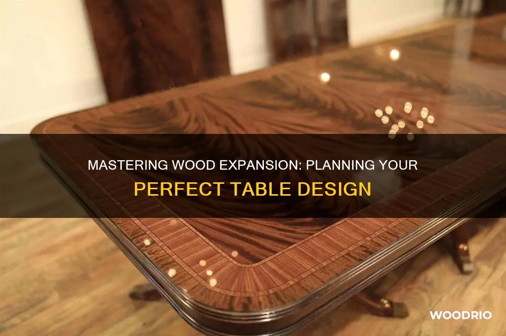how to plan for wood expansion table
