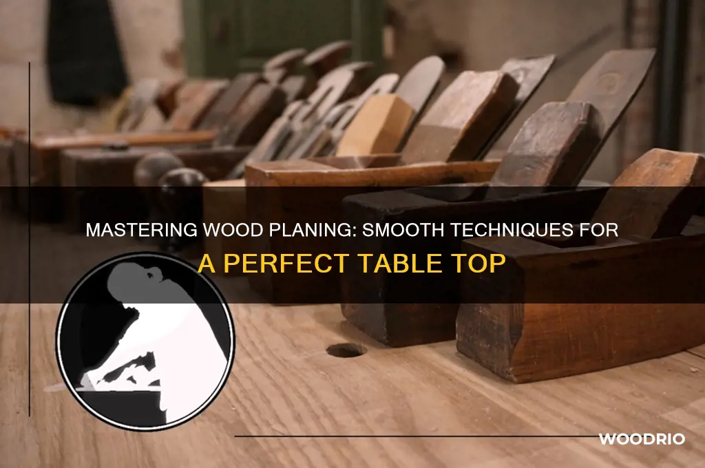 how to plane a wood table top