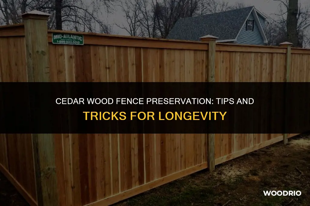 how to preserve cedar wood fence
