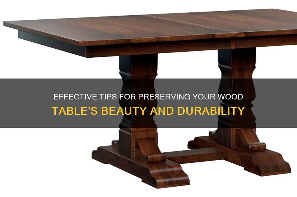 how to preserve wood table