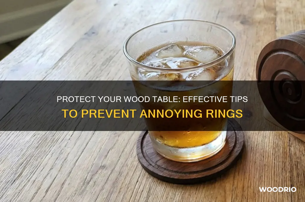 how to prevent rings on wood table