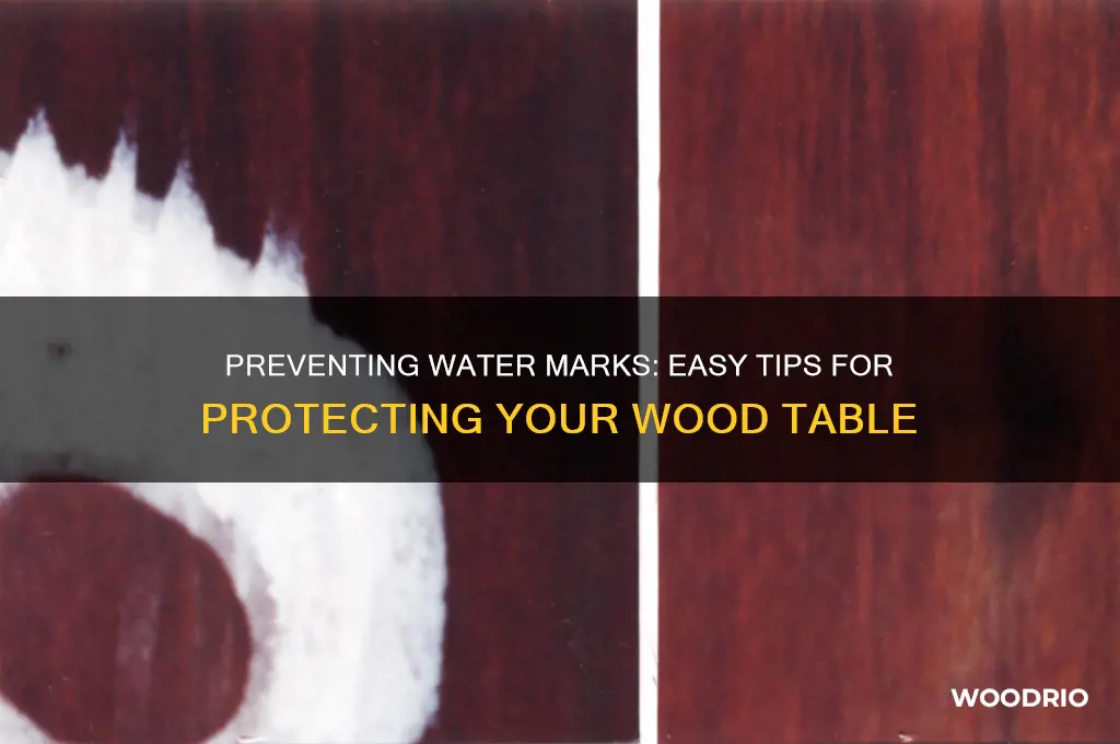 how to prevent water marks on wood table