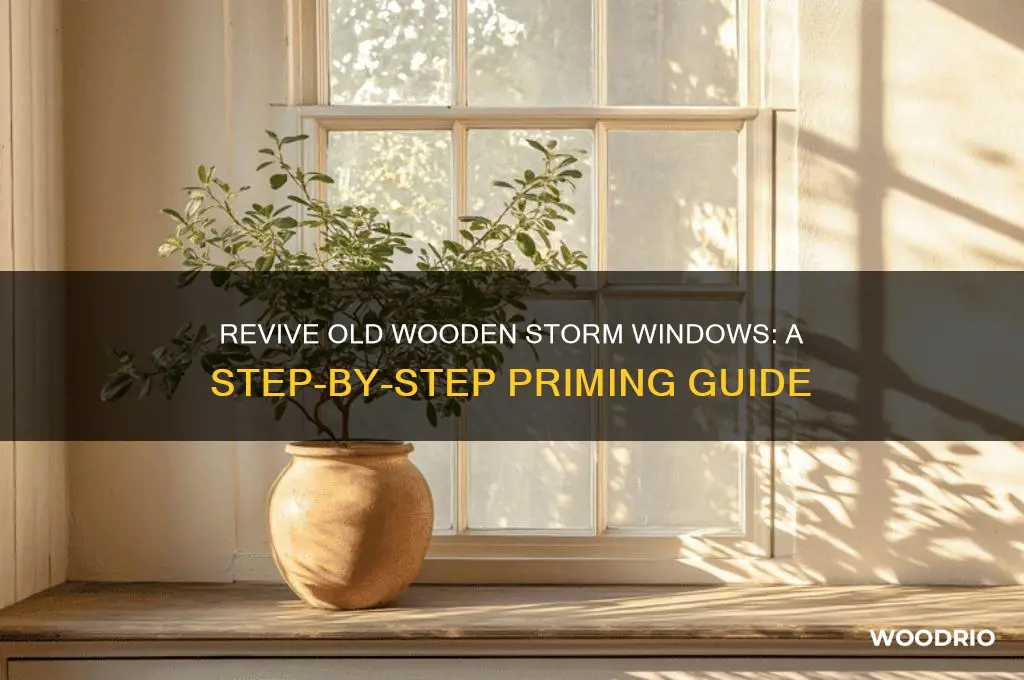 how to prime old wooden storm winddows