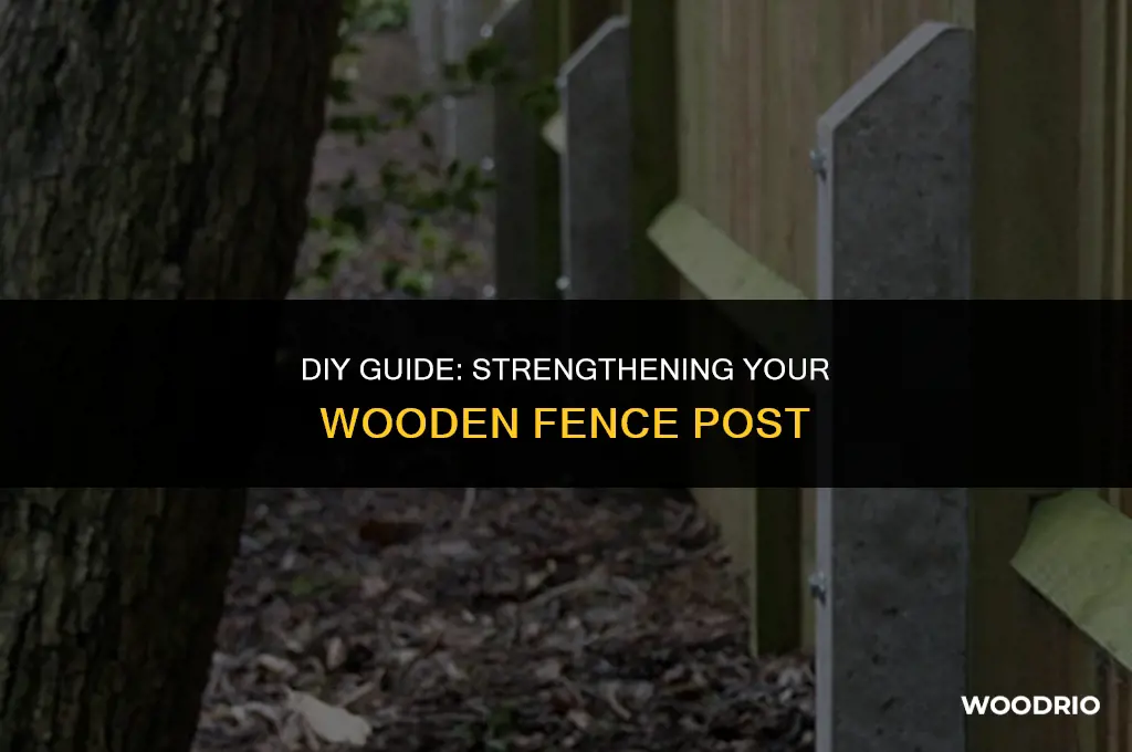 how to prop up a wooden fence post