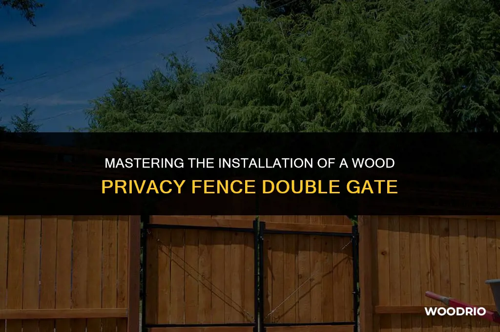 how to properly install a wood privacy fence double gate