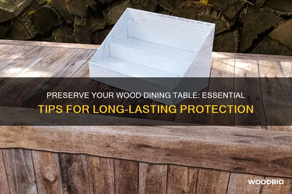 how to protect a wood dying room table