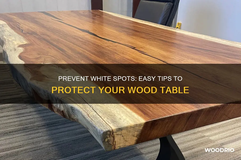 how to protect a wood table from white spots