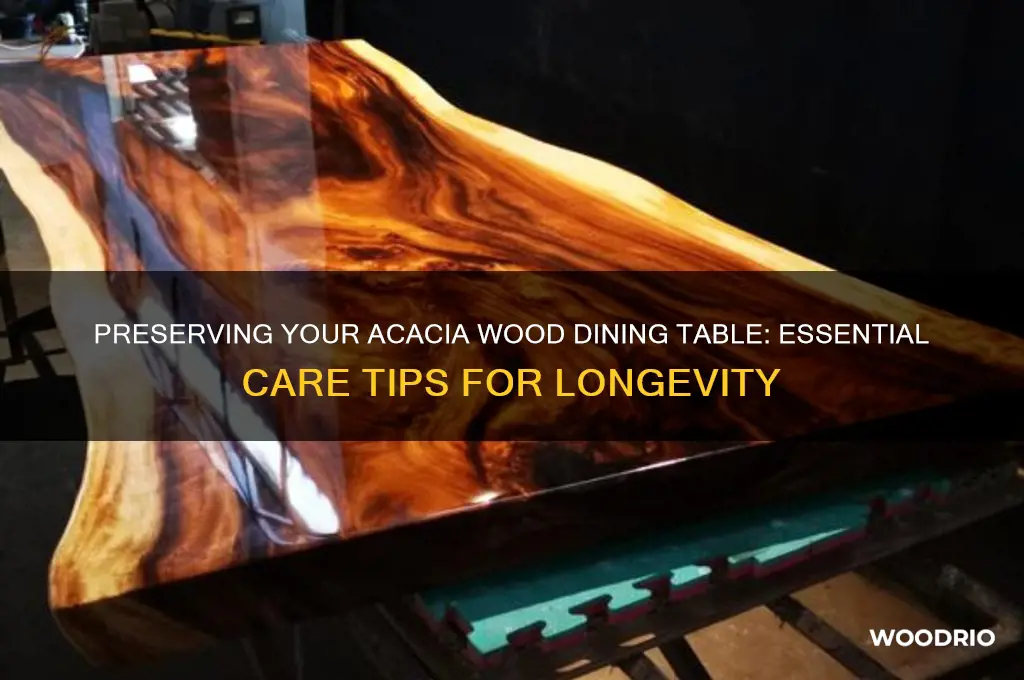 how to protect acacia wood dining table