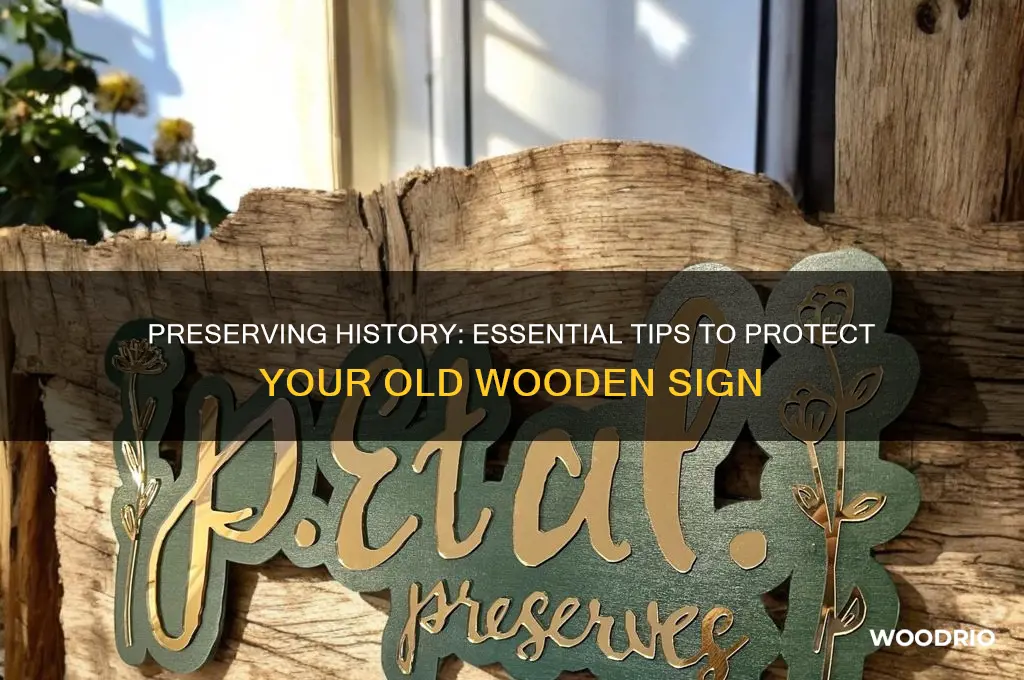 how to protect and old wooden sign