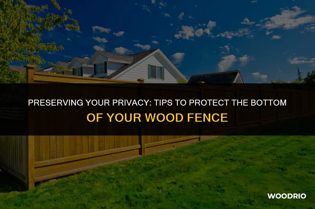 how to protect bottom of wood fence