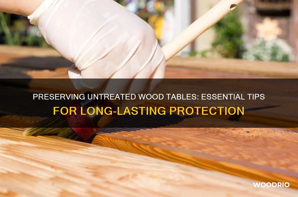 how to protect untreated wood table