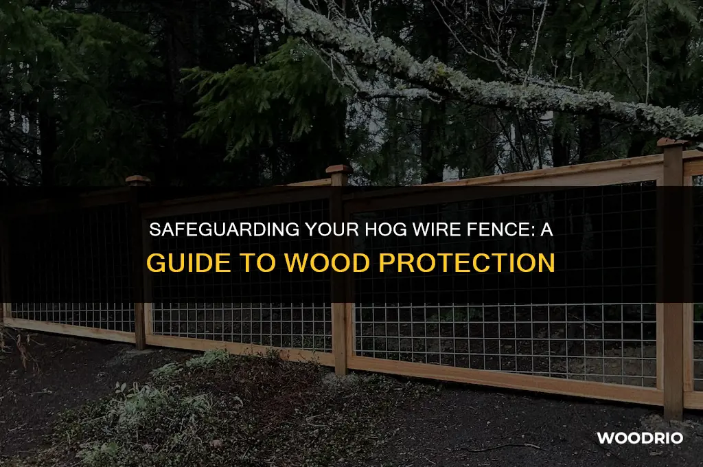 how to protect wood on hog wire fencing