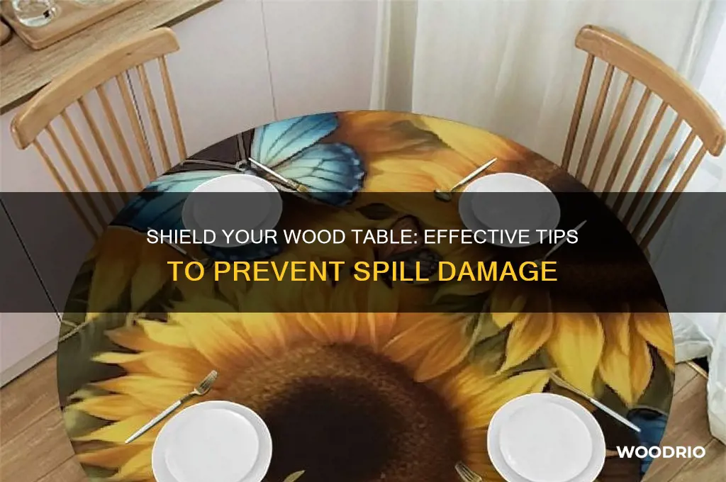 how to protect wood table from spills