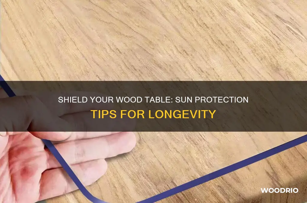 how to protect wood table from sun