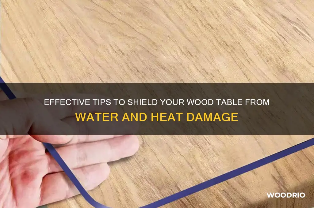 how to protect wood table from water and heat
