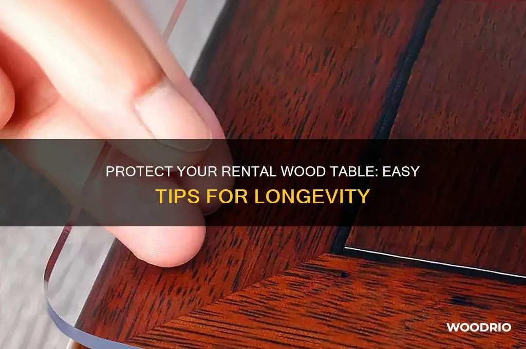 how to protect wood table in rental