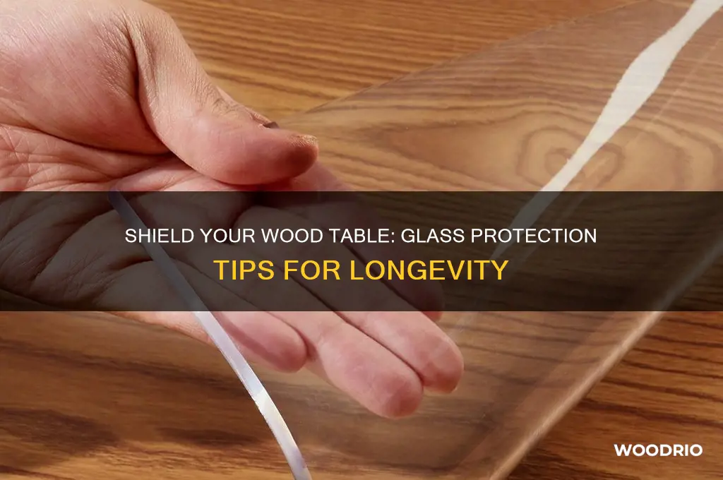 how to protect wood table top with glass