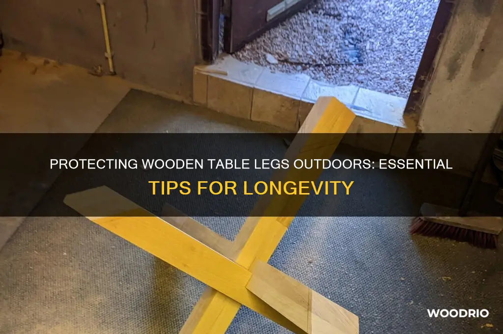 how to protect wooden table legs outdoor