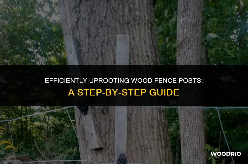 how to pull up wood fence post