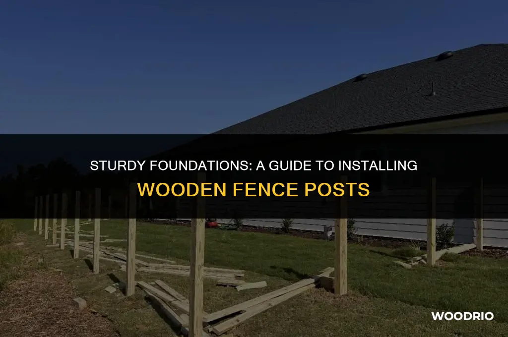 how to put a wooden fence post in the ground