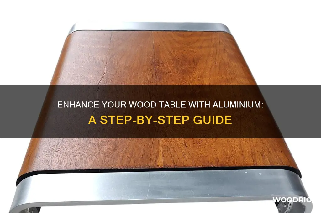 how to put aluminium on wood table