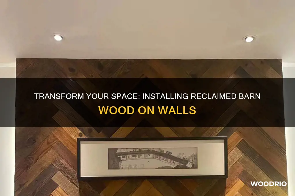 how to put old barn wood on walls