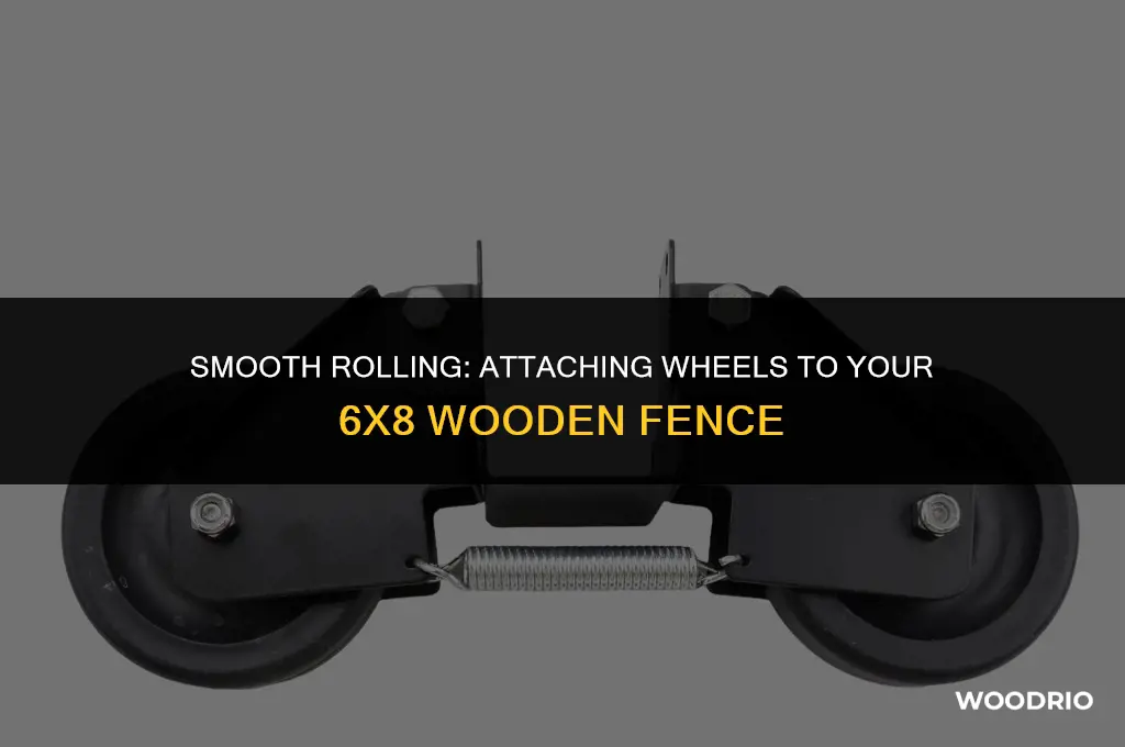 how to put roller wheels on a 6x8 wood fence