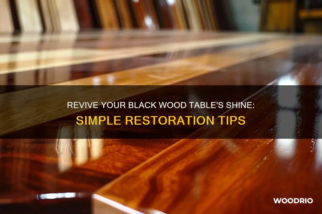 how to put shine back ibto black wood table