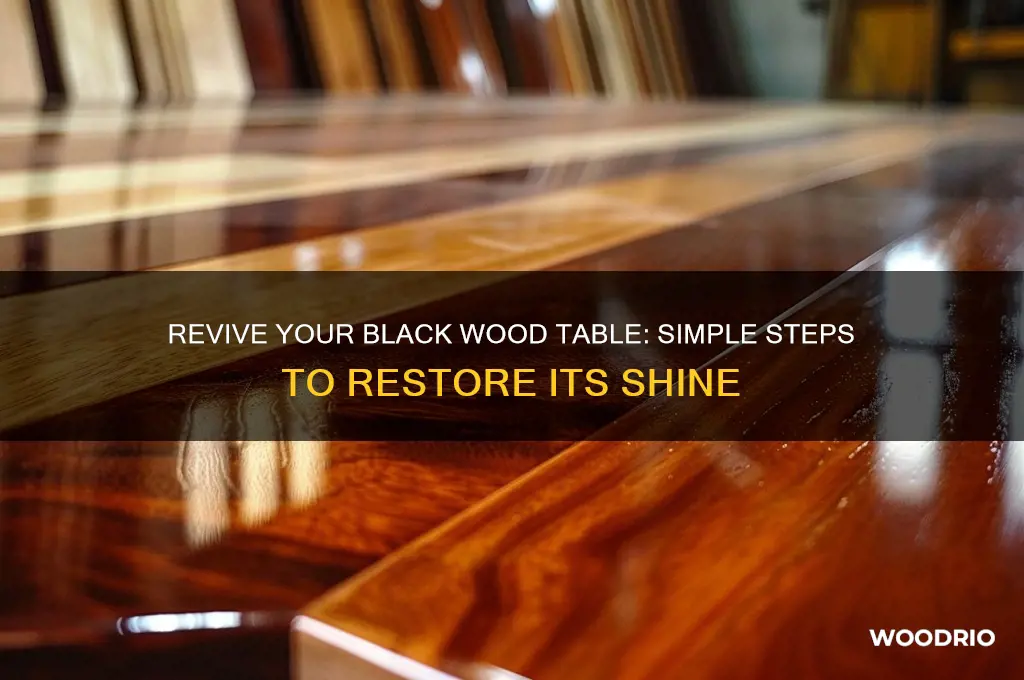 how to put shine back into black wood table