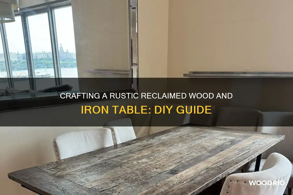 how to put together reclaimed wood iron table