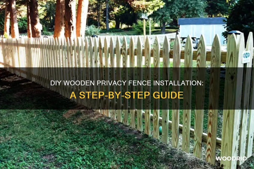 how to put up a wooden privacy fence