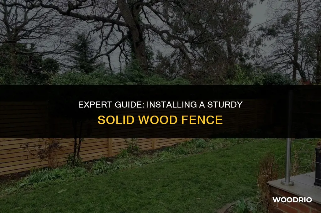 how to put up soild wood fence