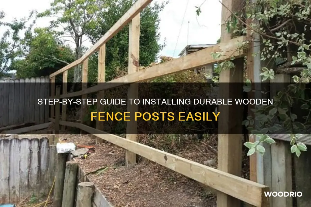 how to put up wooden fence posts