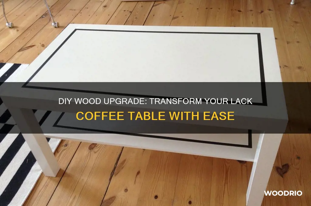 how to put wood on lack coffee table