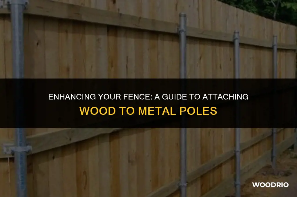 how to put wood on medal polls on fence
