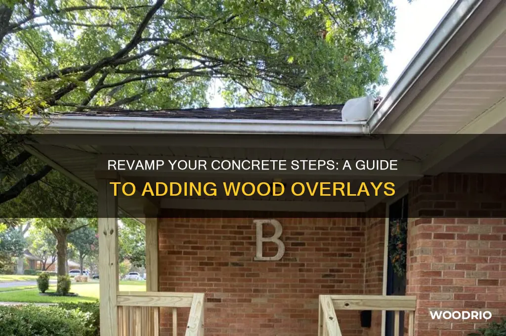 how to put wood over old concrete steps