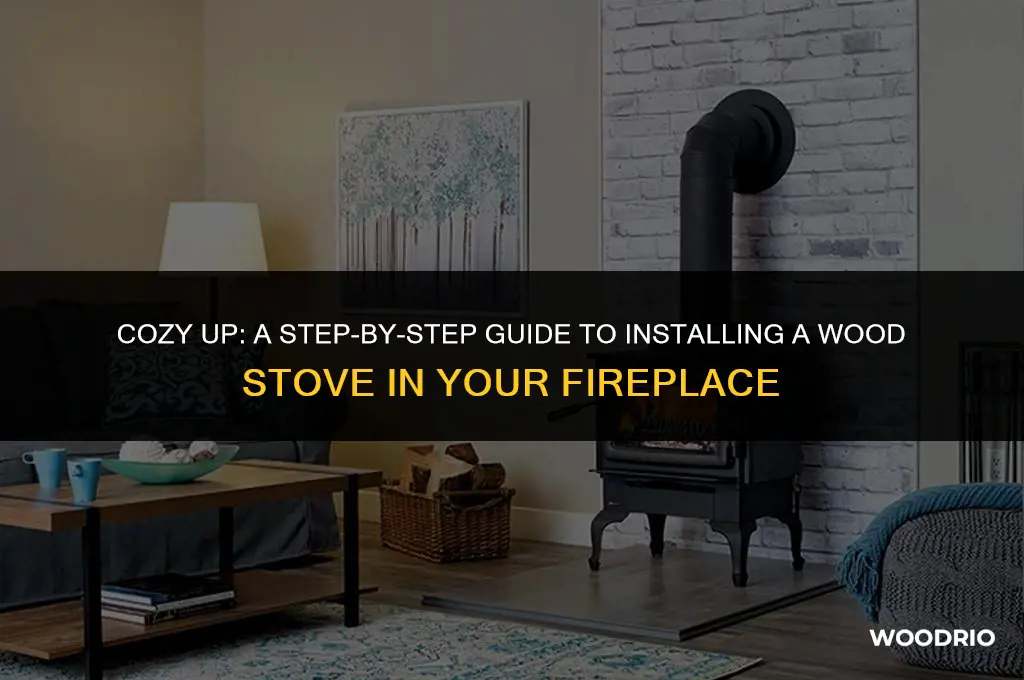 how to put wood stove in fireplace