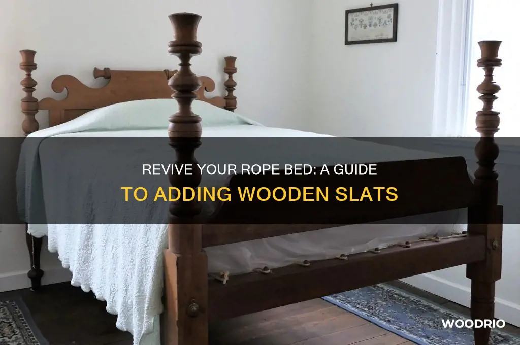 how to put wooden slates on an old rope bed