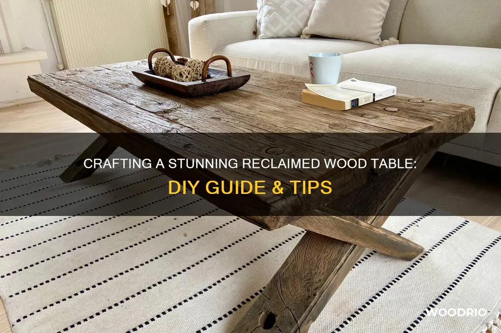 how to reclaimed wood table